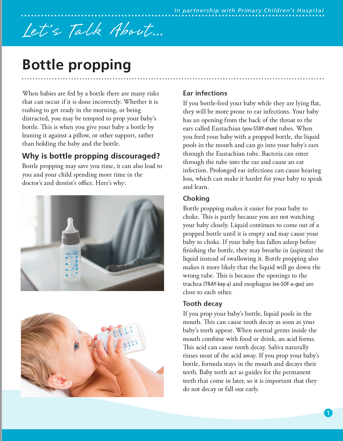 Let's talk about bottle propping