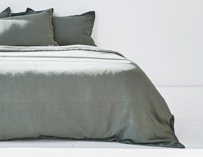 Limited Edition Mix Match Linen Duvet Cover Khaki Naughty Linen