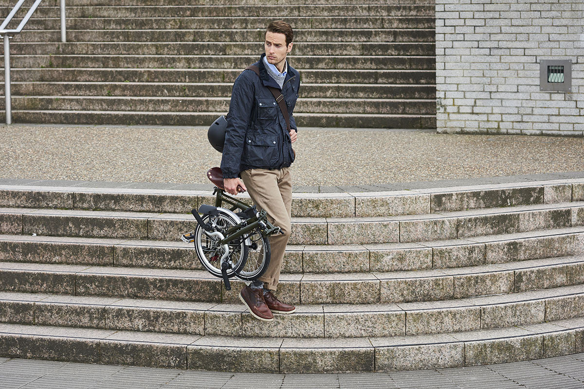 Brompton and Barbour collaborate on new bike and jacket