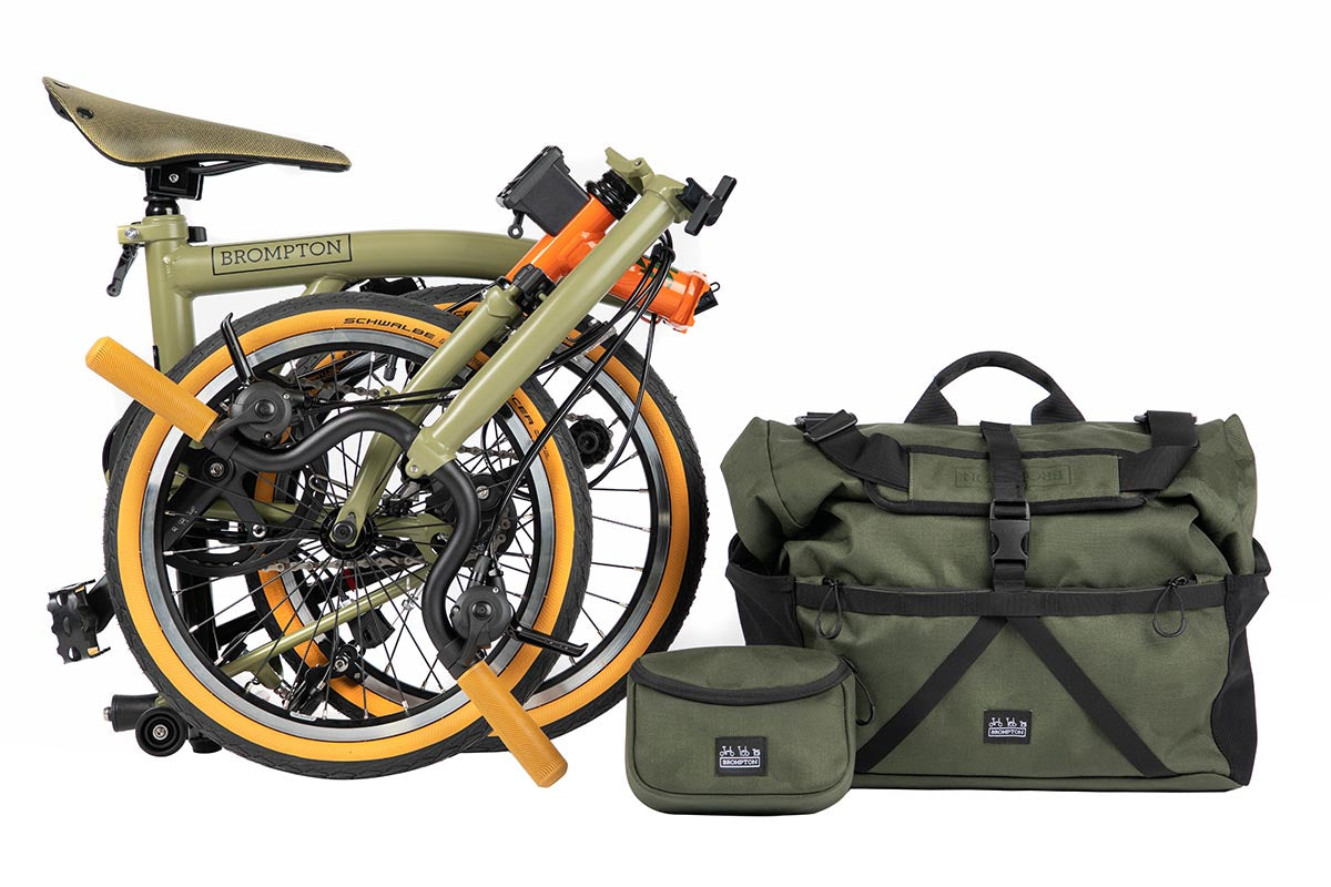 The Brompton Explore complete with bags
