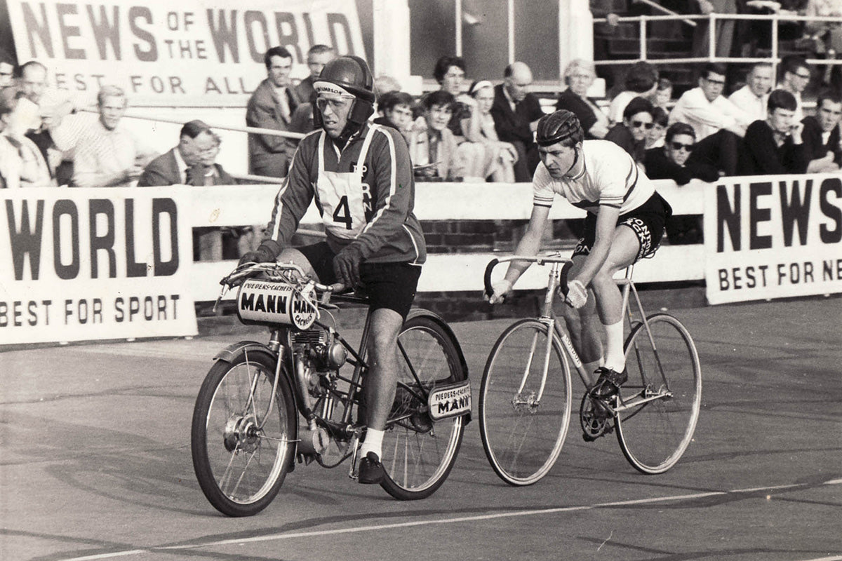 Condor riders at 1950s Good Friday track event