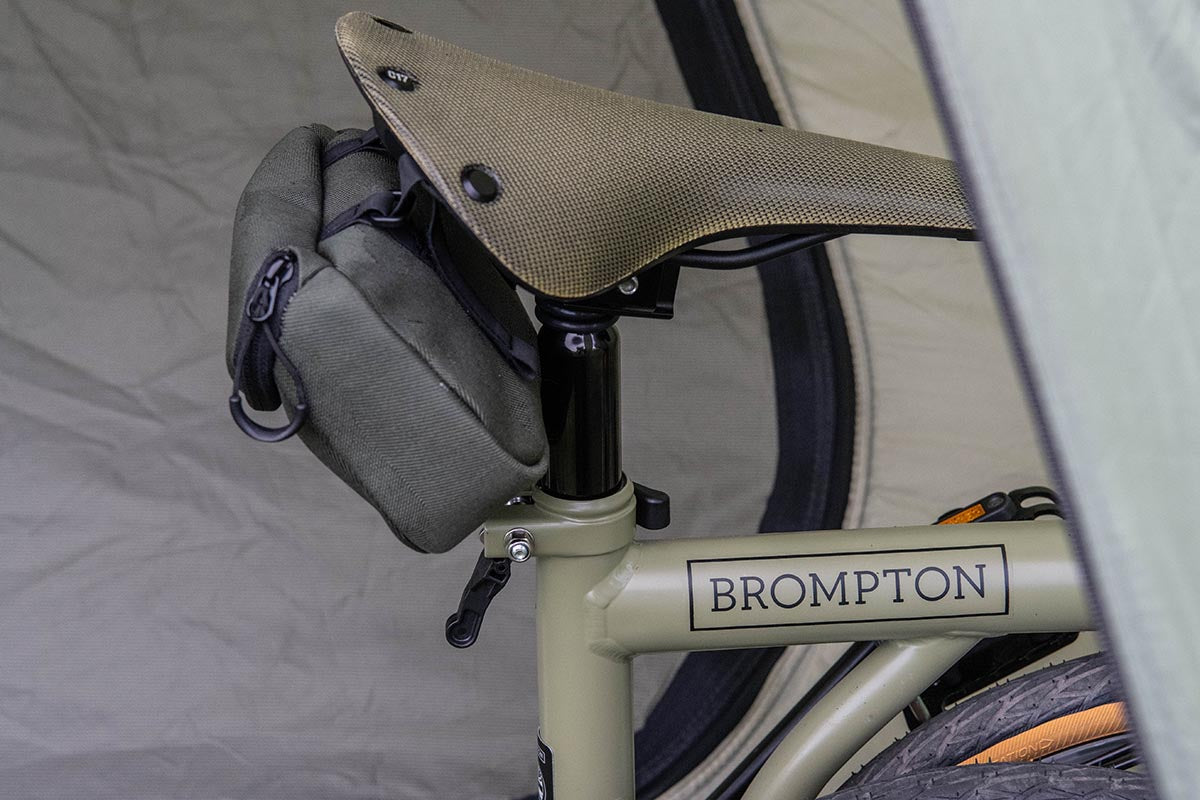 Brompton Explore with custom Brooks Cambium saddle
