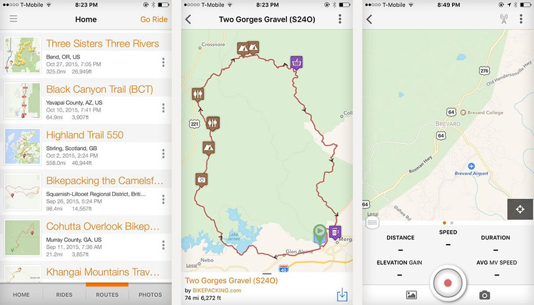 RidewithGPS apps