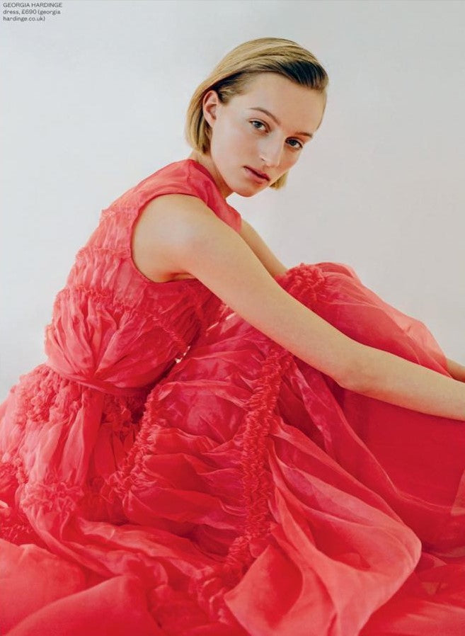 ES Magazine Georgia Hardinge Pink Dress