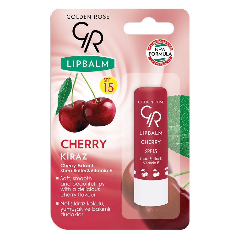 Golden Rose, Lip Balm Cherry SPF15, 4.6 g