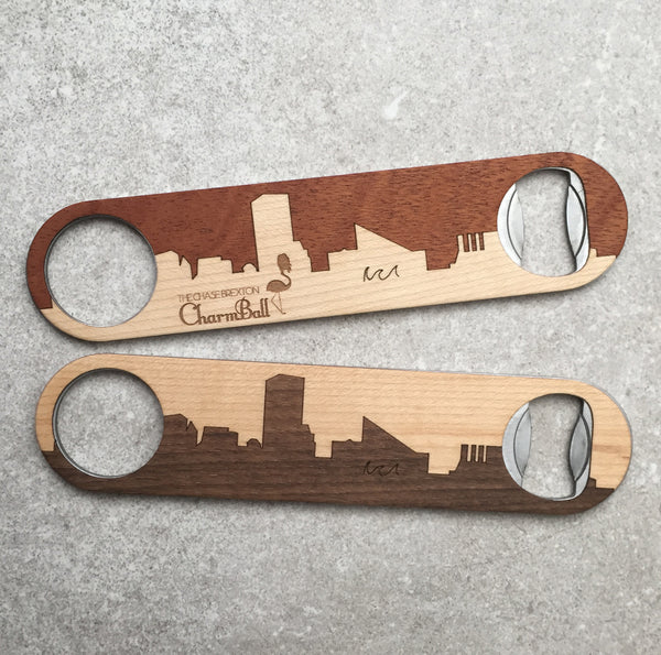 Baltimore Skyline Bottle Opener Wood