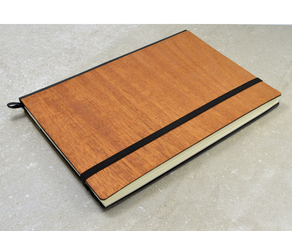 custom wood groomsmen notebook