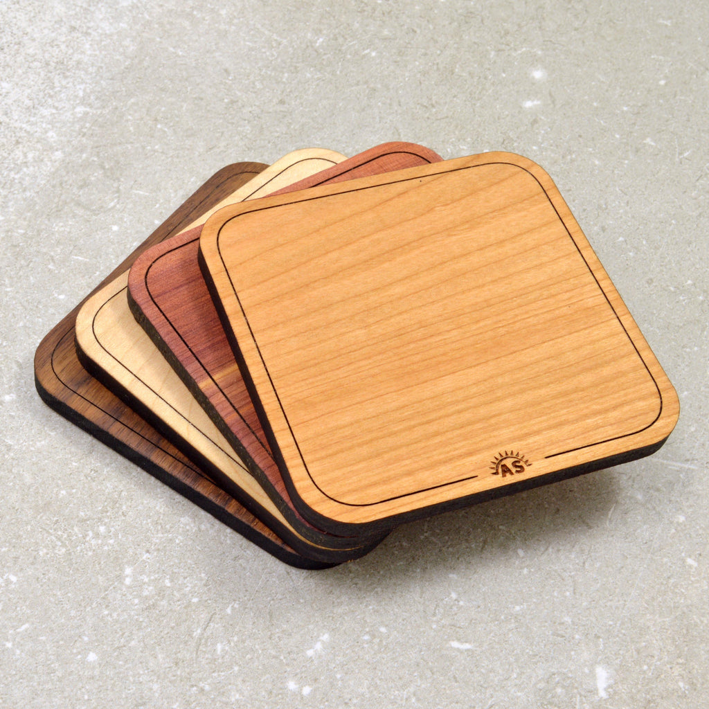 1/4 inch wooden coasters
