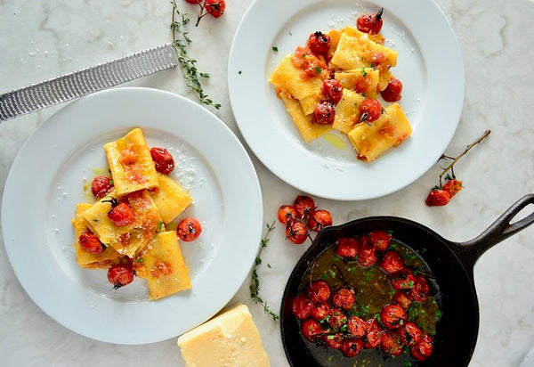 Paccheri with Oven Roasted Cherry Tomatoes
