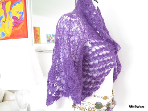 purple lace mohair shrug