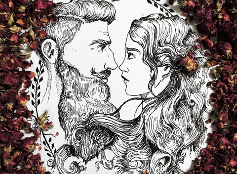 beard and lady