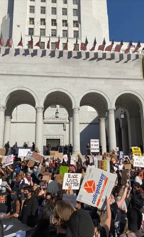 George Floyd Protest at City Hall In LA