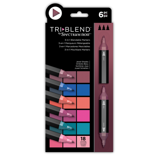 Noir TriBlend Markers 6 pc - Jewel Shades – Cheap Stuff