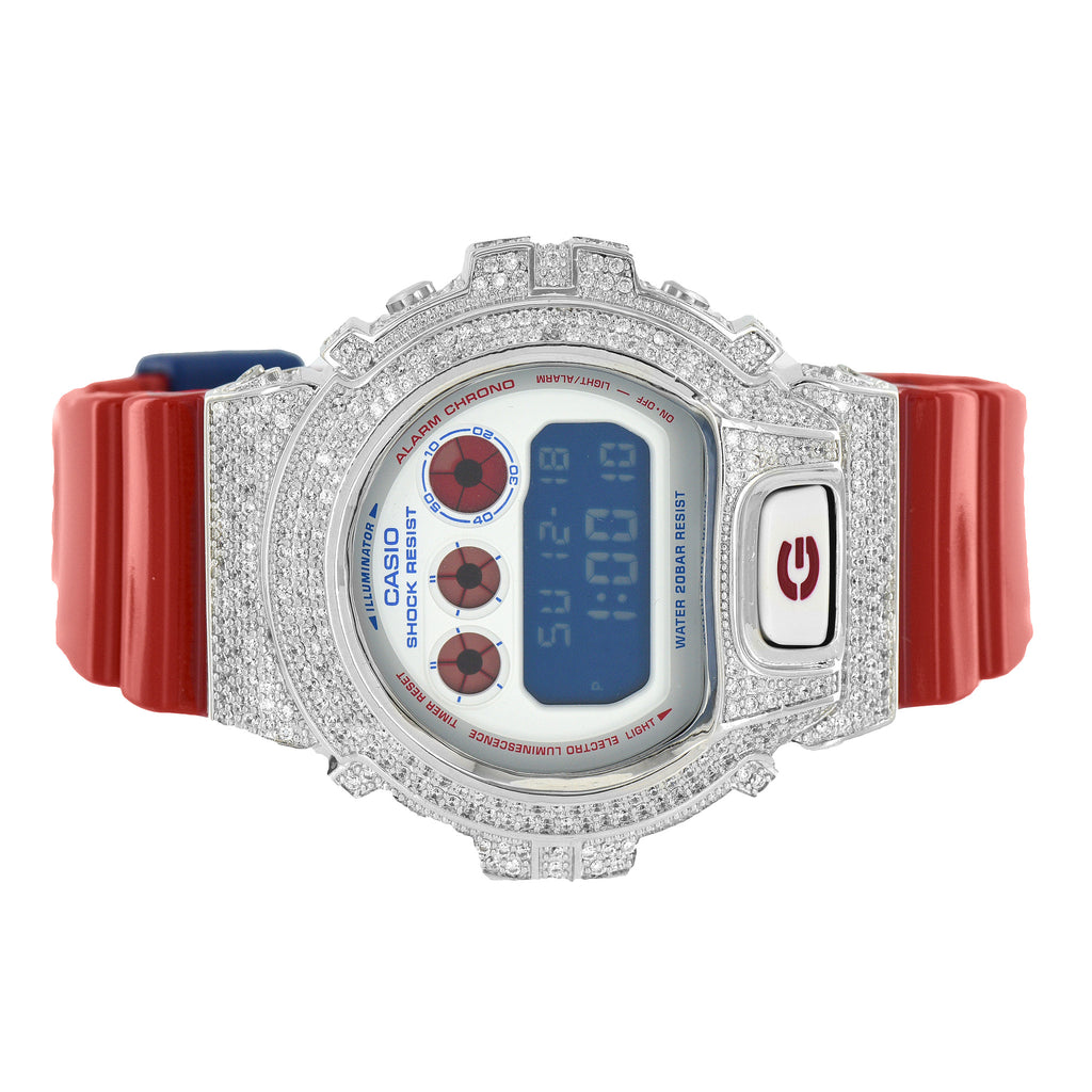 G-Shock Watch Custom DW6900AC-2DR Red Glossy Strap Digital | Master of