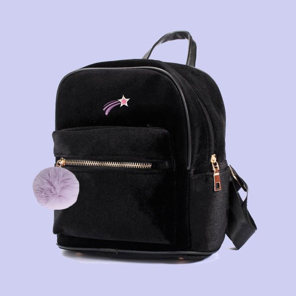 velvet school backpack