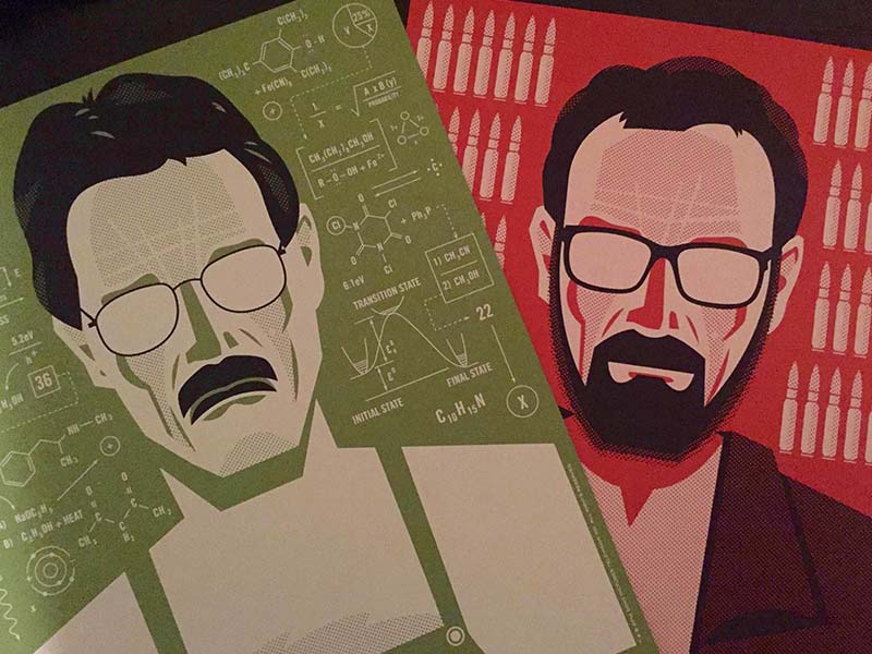 Breaking Bad silk screen prints by Mattson Creative