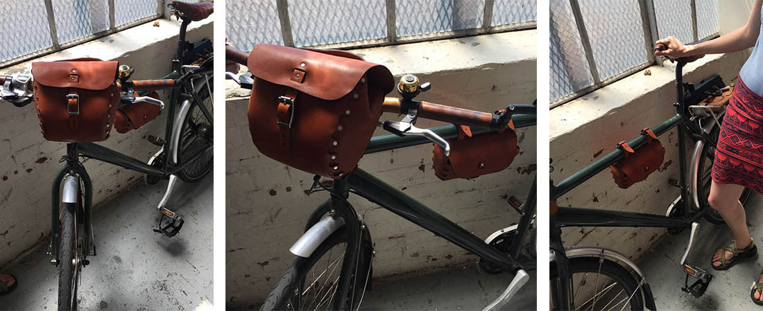 Hand and Hide Leather Bicycle Bag