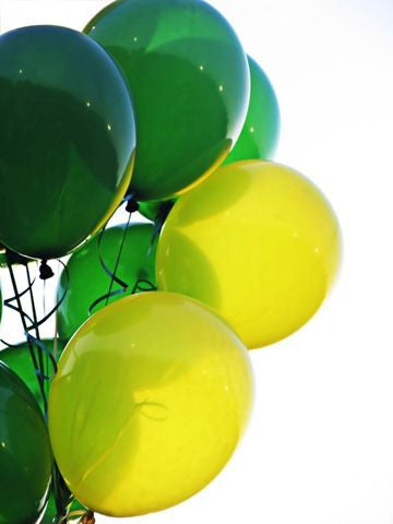 green balloons