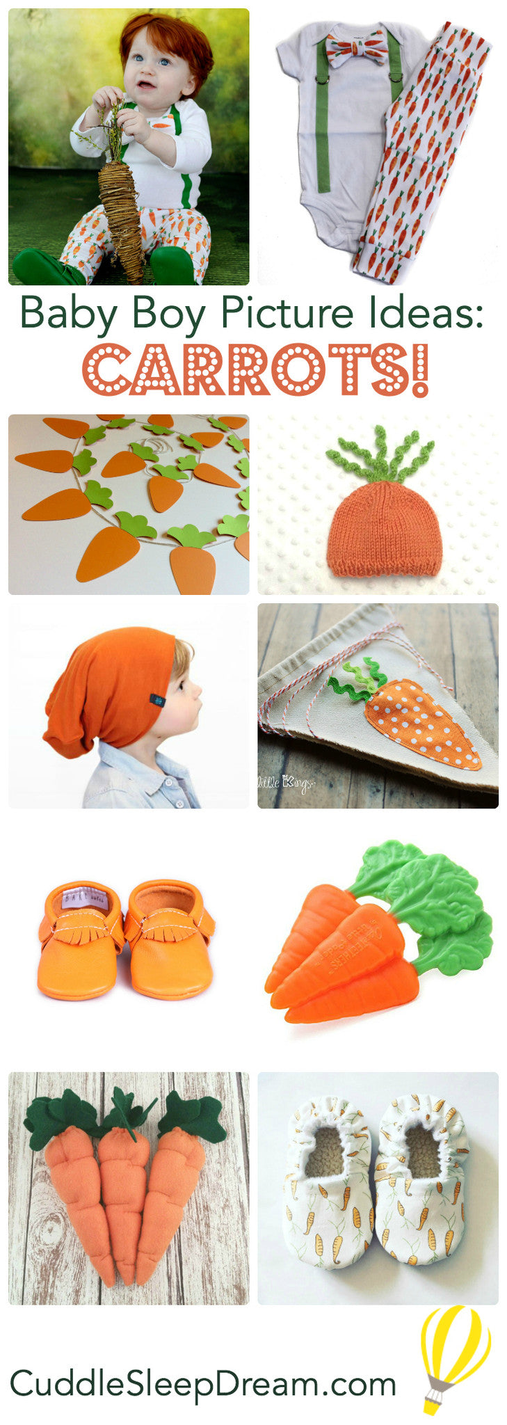 baby boy easter picture ideas: carrots