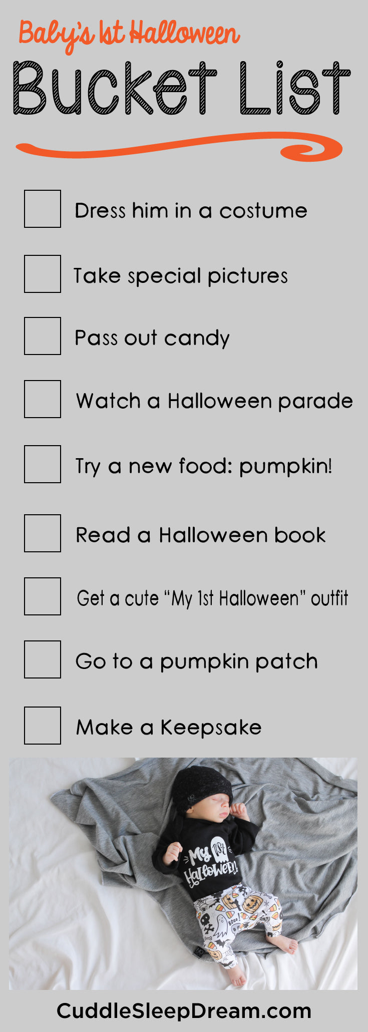 baby's 1st halloween bucket list ideas