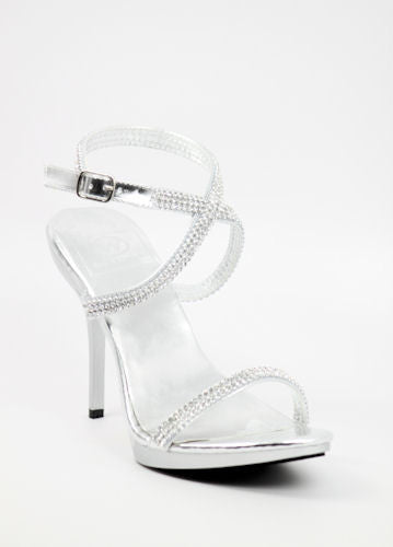 silver prom shoes