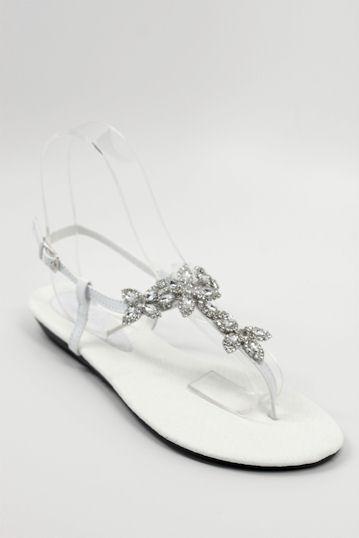 white dressy flip flops