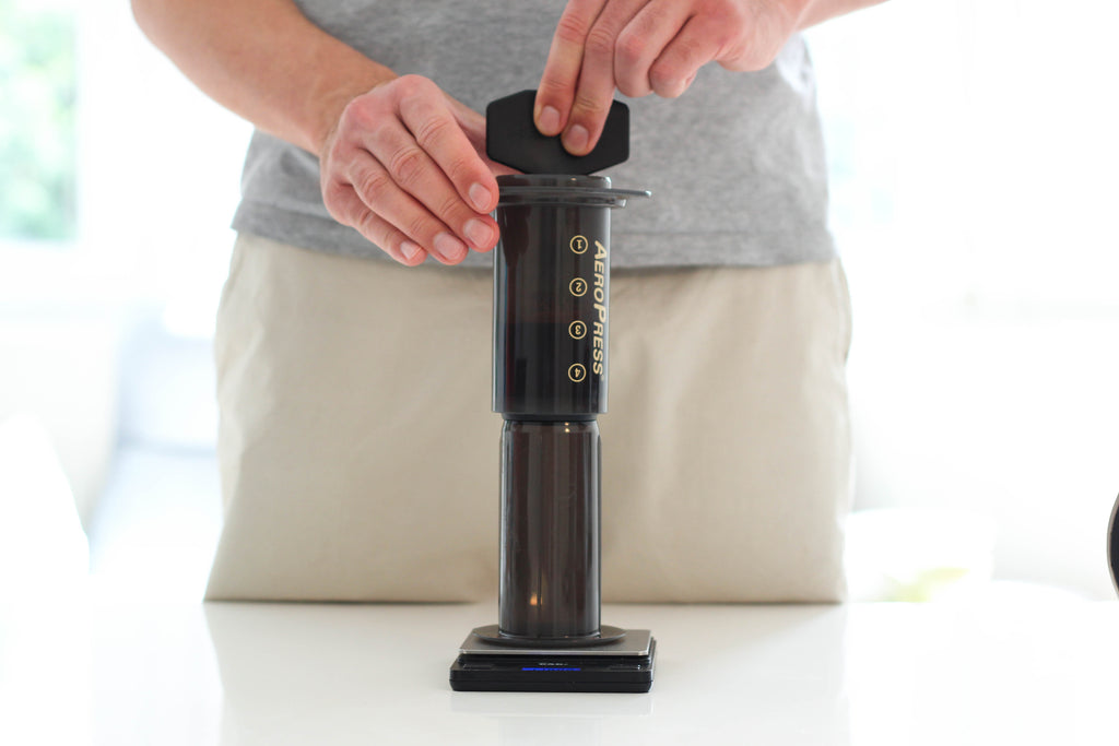 AeroPress Kaffee umrühren