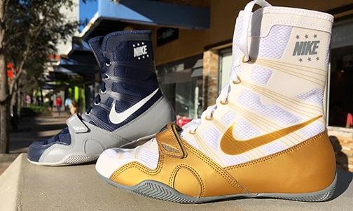 nike boxing boots white and gold