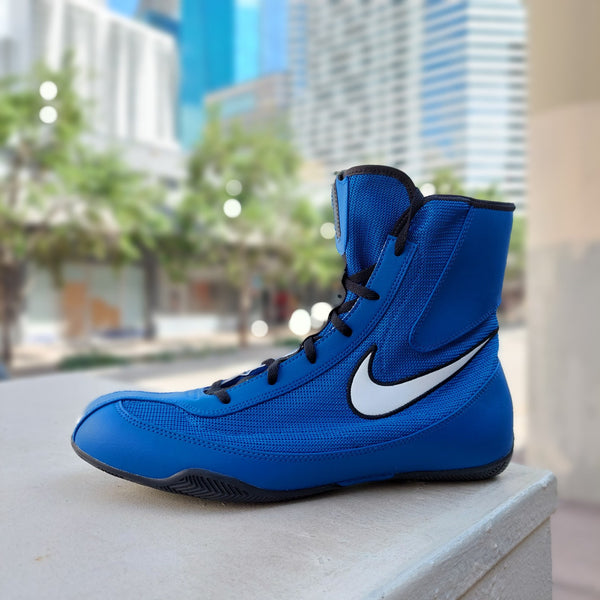 nike machomai blue white red