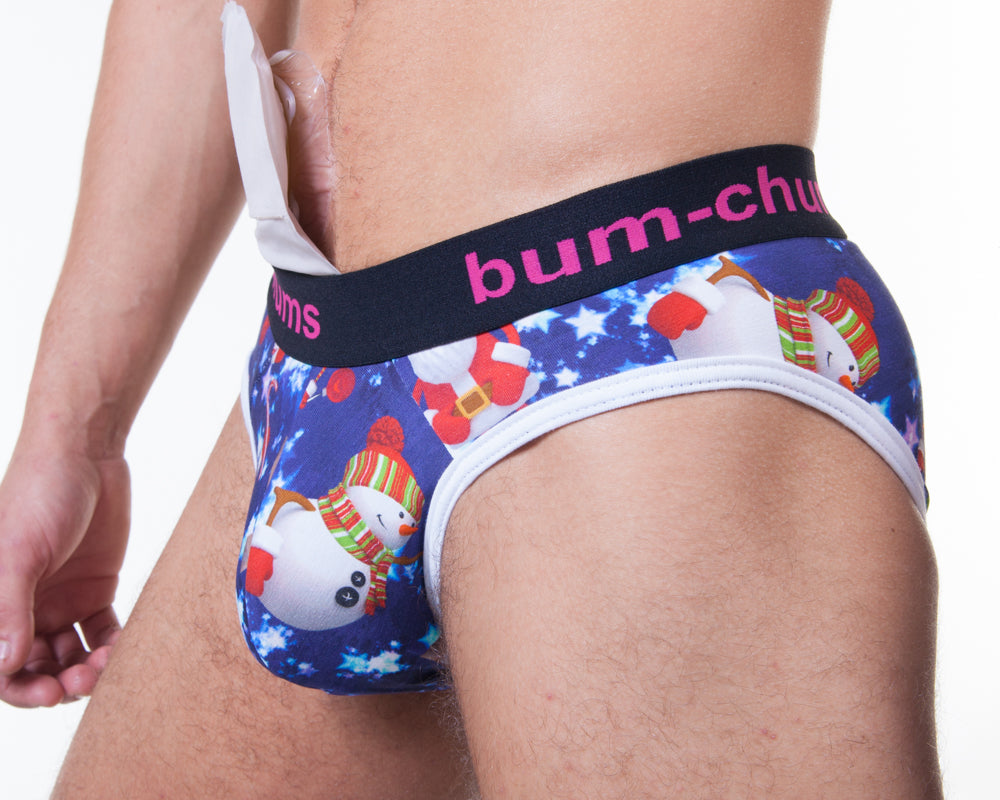 Bum Chums Christmas Blue Briefs Christmas Mens Underwear Bum Chums British Brand Gay 3478