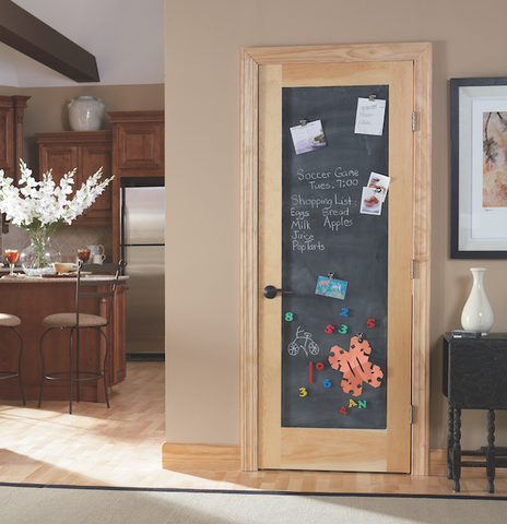 Diy Shaker Style Slab Door Kitchen Chalkboard Door To Door