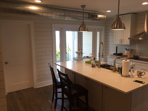 charleston kitchen after remodel with shiplap and shaker doors
