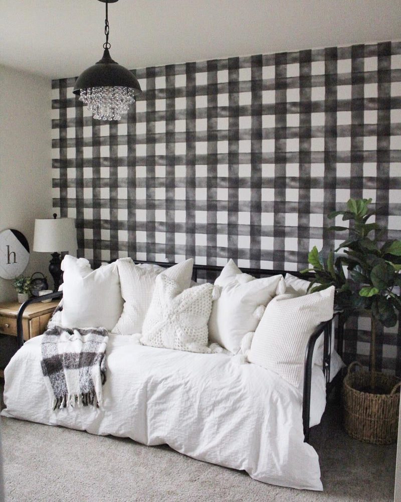 Magnolia Home Buffalo Check Black and White Wallpaper | MH1516 – D