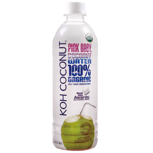KOH COCONUT 100% Organic Pink Baby Coconut Water - 16.9 FL. OZ. (12 pack)