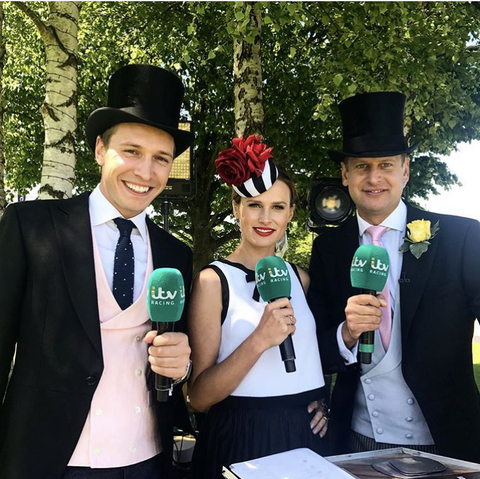 Oli Bell Reporting For ITV at Ascot