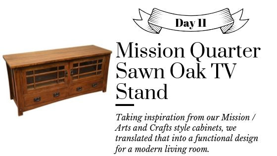 Mission / Arts and Crafts / Craftsman Style Solid Oak TV Stand