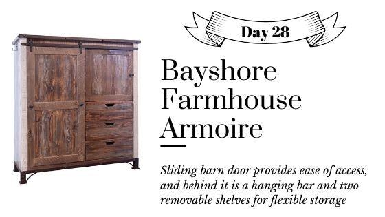 Farmhouse Industrial Bedroom Chest / Armoire with Sliding Barn Door