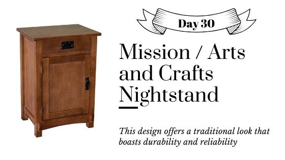 Mission / Arts and Crafts Style Nightstands and End Tables Solid Oak with 1 Door and 1 Drawer