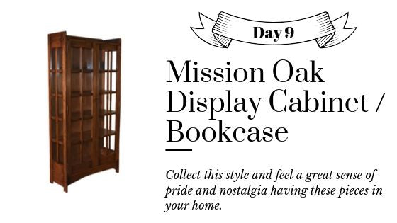 Mission / Arts and Crafts Solid Oak China Cabinet Display Bookcase