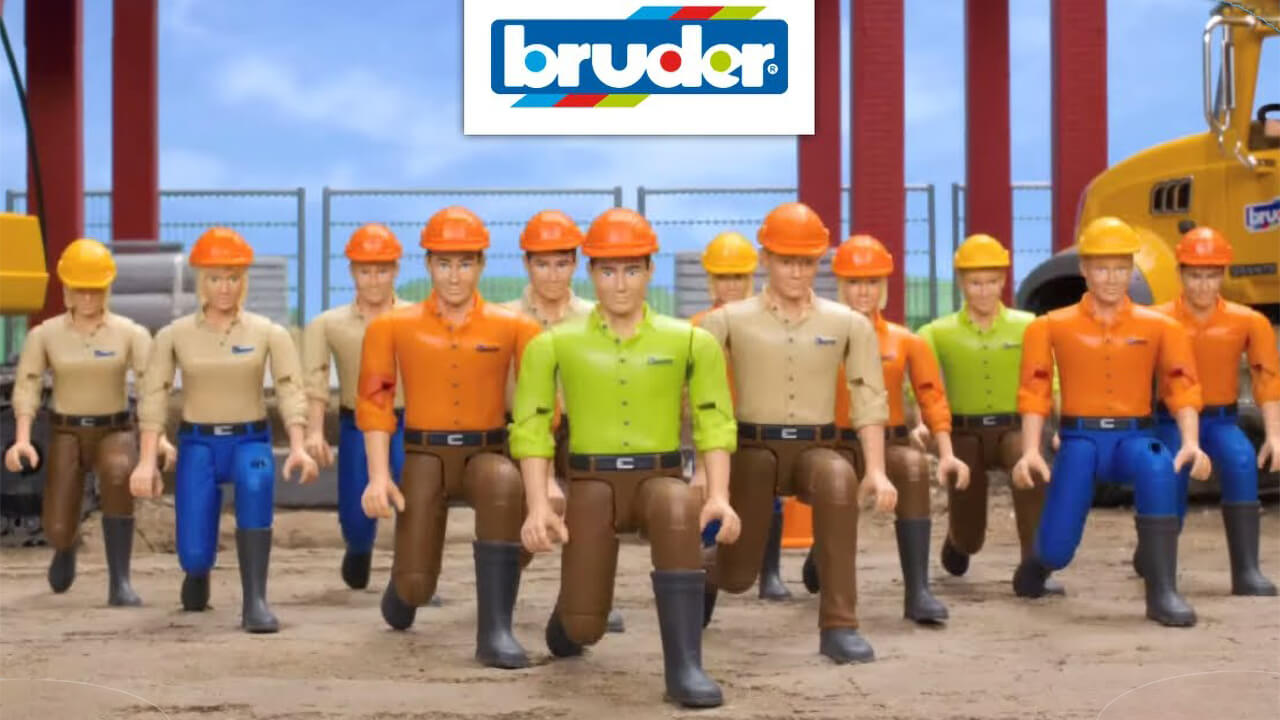 BRUDER Bworld Forestry Worker With Accessories 1 16 for sale online 