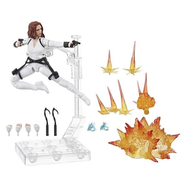 Black Widow figure and her stand, all of her accessories and explosions.