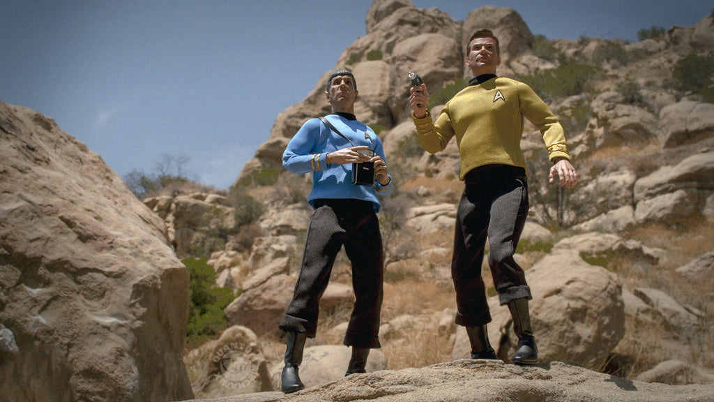 Quantum Mechanix Star Trek 1:6 Figures - Spock and Kirk