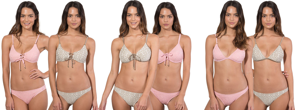All the styles of the French Connection collection of swimwear separates by Finch Swim