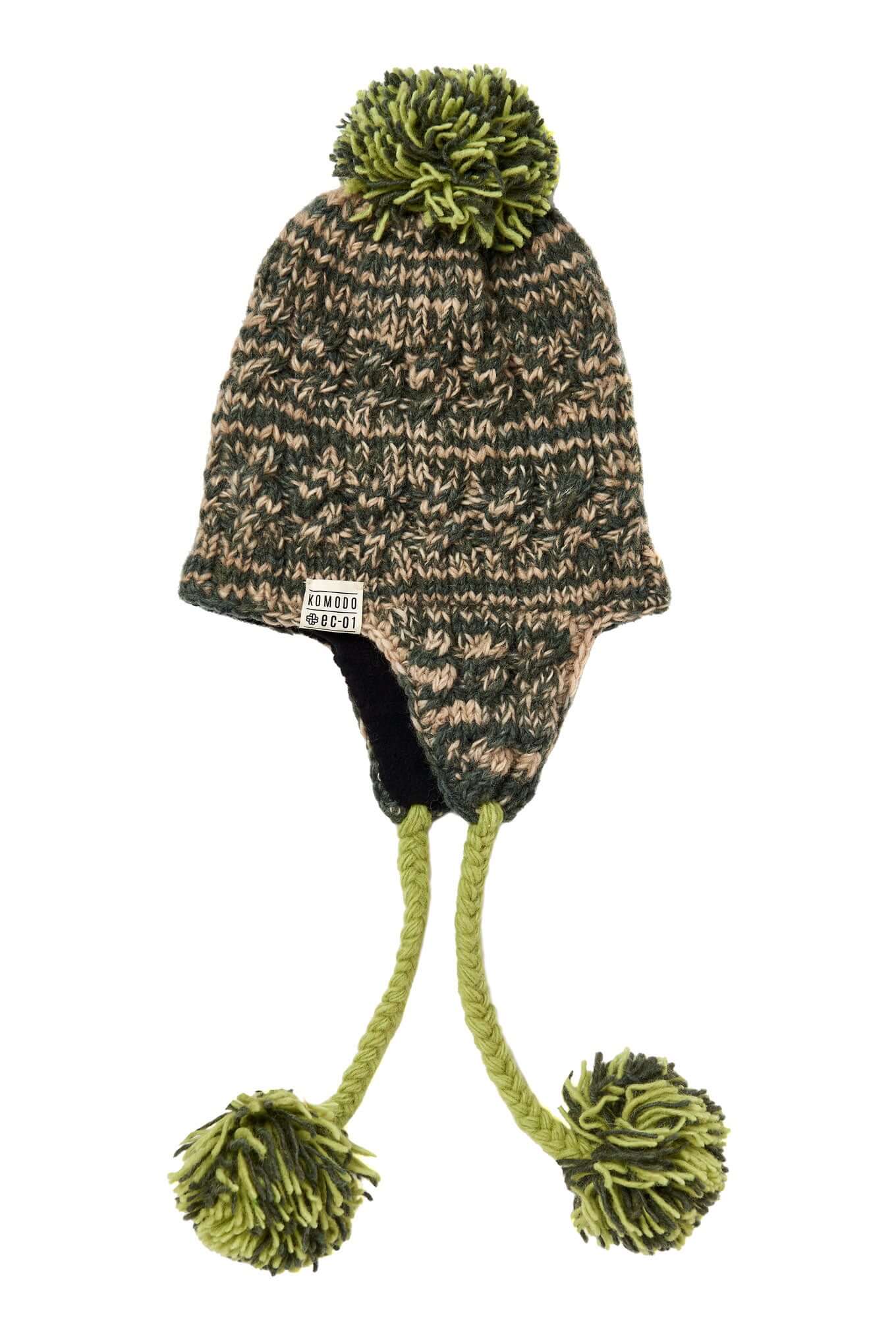 GIN - Hat Space Jacquard Lambswool Hat Green Space