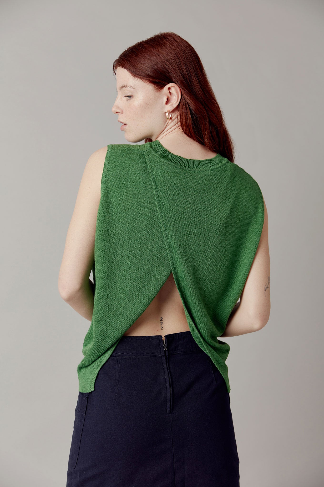 MILA Organic Cotton Vest - Summer Green, SIZE 2 / UK 10 / EUR 38