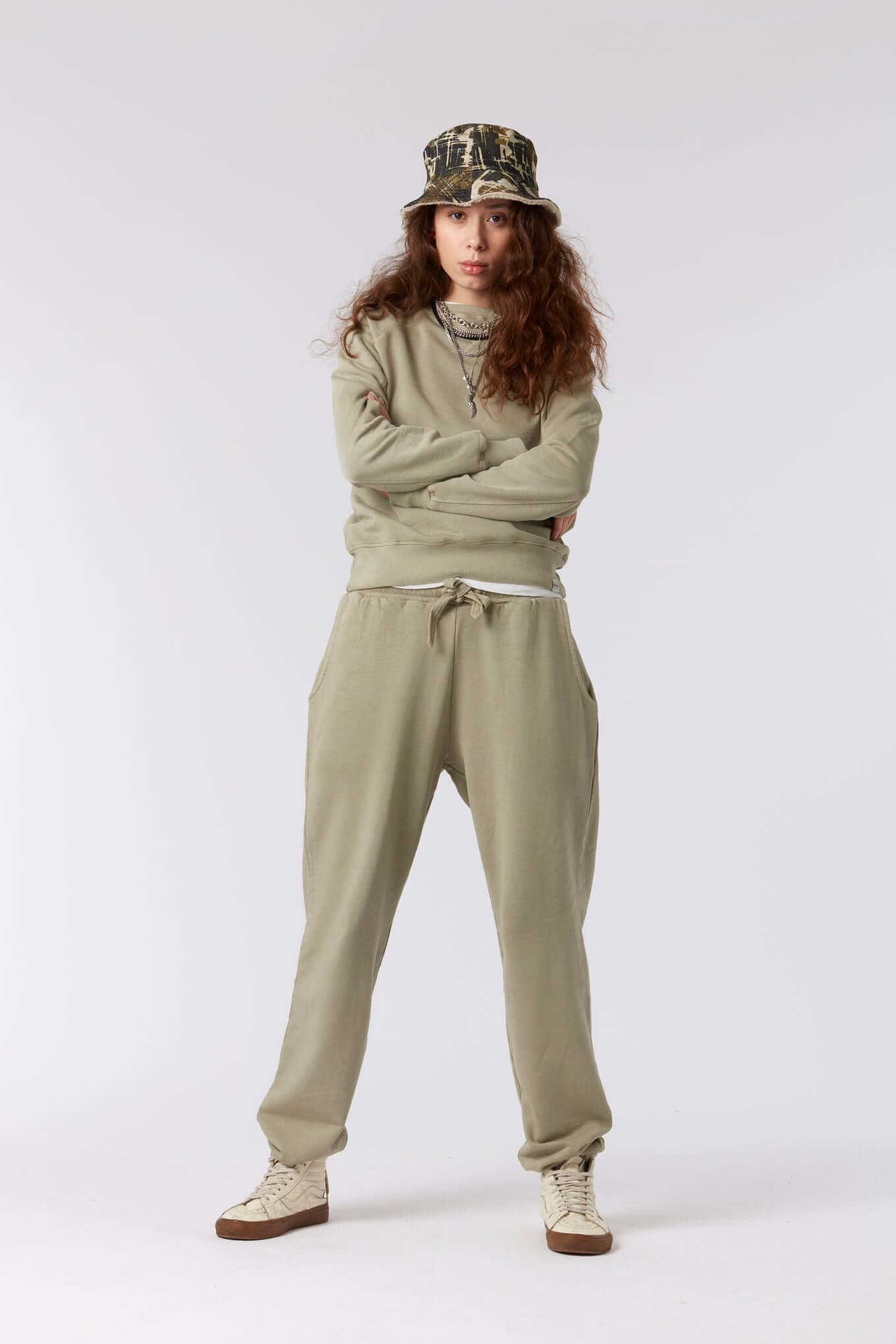 EVIE - GOTS Organic Cotton Trackpants Clay, Size 1 / UK 8 / EUR 36