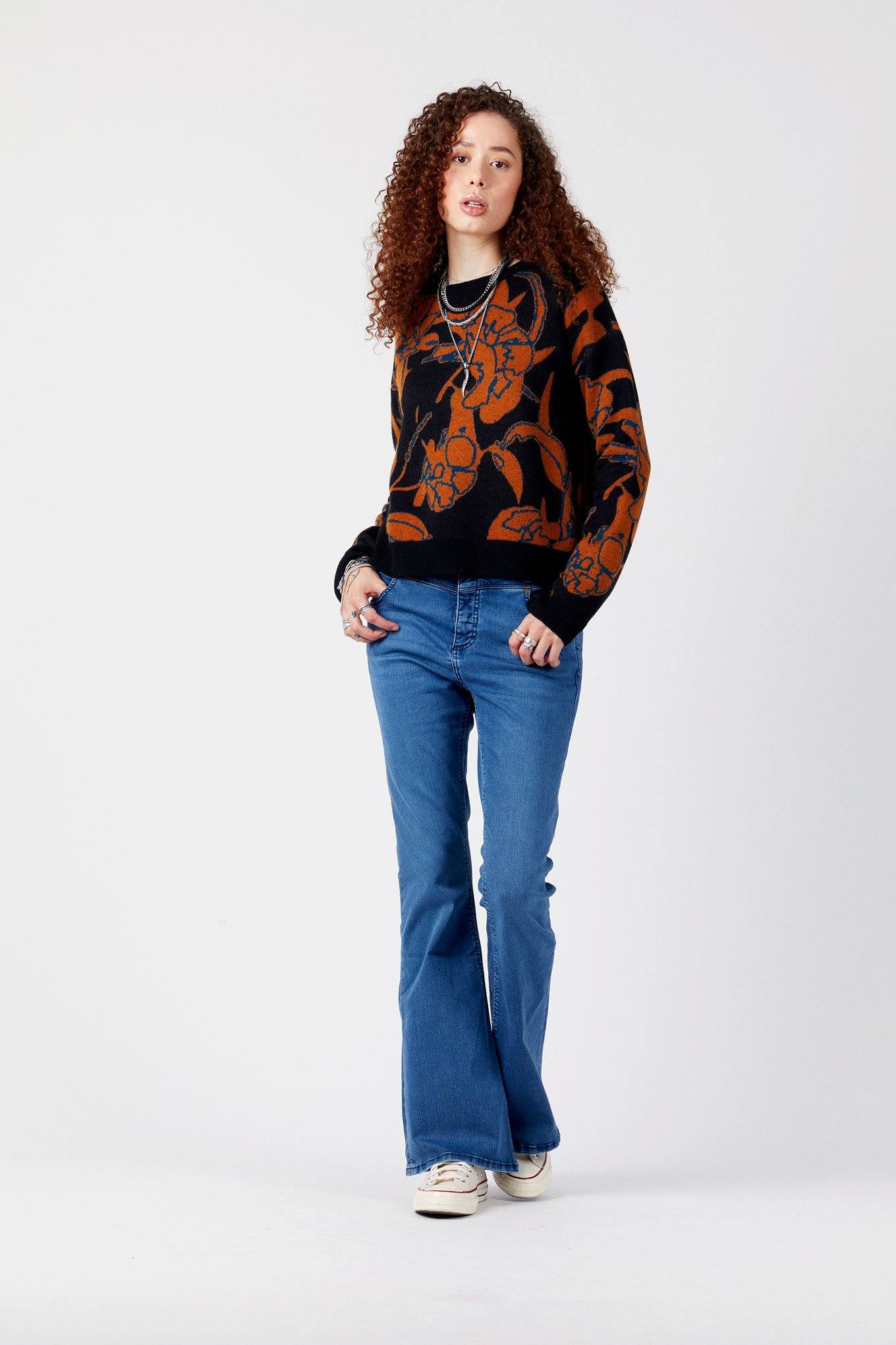 MAVIS Azure - GOTS Organic Cotton Jeans by Flax & Loom, 32 / Long