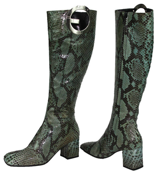 gucci snakeskin boots