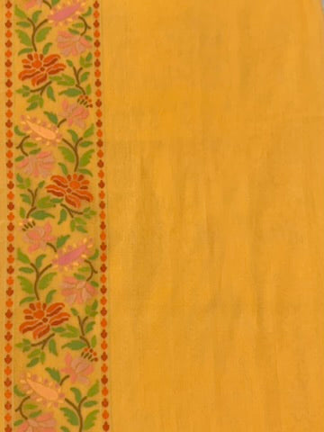 Jamdani Saree Mustard-Yellow In Colour