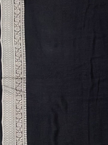 Georgette Banarasi Saree Grey In Colour